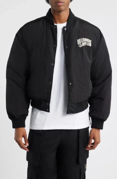 Billionaire Boys Club Puffer Baseball Jacket In Black