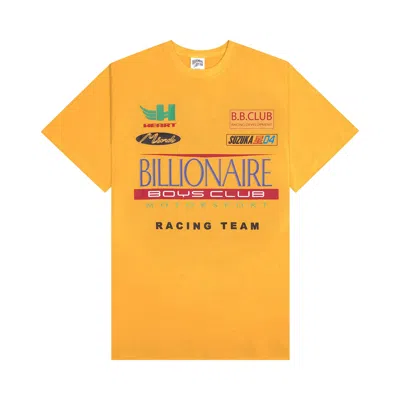 Pre-owned Billionaire Boys Club Racing Team T-shirt 'amber Yellow' | Men's Size M