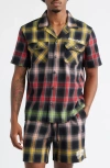 Billionaire Boys Club Rave Plaid Camp Shirt In Multi