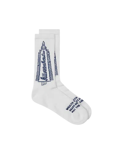 Billionaire Boys Club Kids' Rocket Logo Socks In White