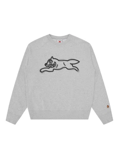 Billionaire Boys Club Running Dog Cotton Sweatshirt In Gray