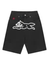 Billionaire Boys Club Running Dog Denim Shorts In Black