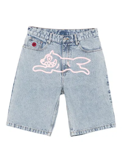 Billionaire Boys Club Running Dog Denim Shorts In Blue