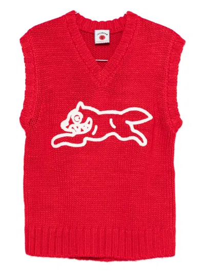 Billionaire Boys Club Running Dog V-neck Vest In Red