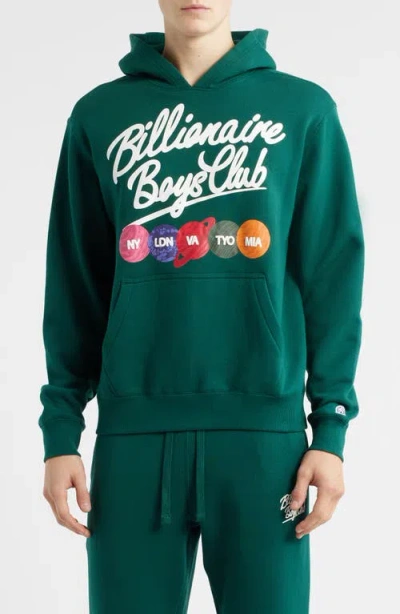 Billionaire Boys Club Script Cotton Graphic Hoodie In Green