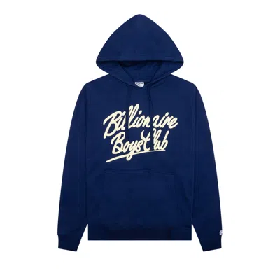 Pre-owned Billionaire Boys Club Script Hoodie 'blue Depths' | Men's Size M
