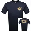Billionaire Boys Club Script Logo T Shirt Navy In Blue