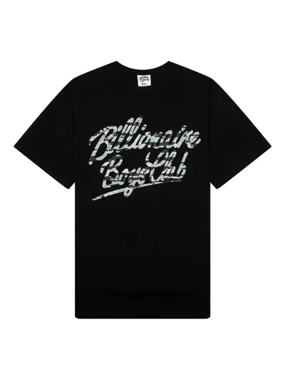 Billionaire Boys Club Sign Camouflage-print Astronaut-logo T-shirt In Black