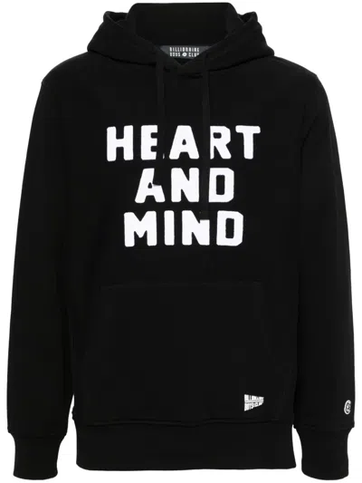 Billionaire Boys Club Slogan-embroidered Cotton Hoodie In Black