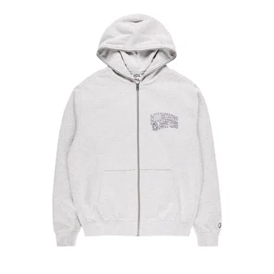 Pre-owned Billionaire Boys Club Small Curve Zip Hoodie 'heather Grey' | Men's Size Xl In Gray