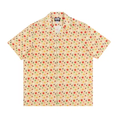 Pre-owned Billionaire Boys Club Solar Short-sleeve Woven Shirt 'reed Yellow' | Men's Size S