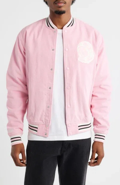 Billionaire Boys Club Space Station Corduroy Bomber Jacket In Pink