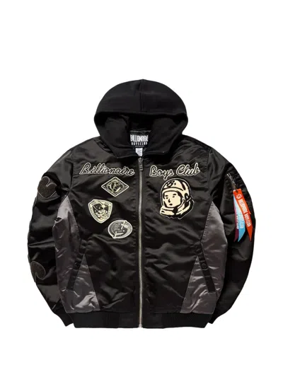 Billionaire Boys Club Space Suit Hooded Bomber Jacket In Black