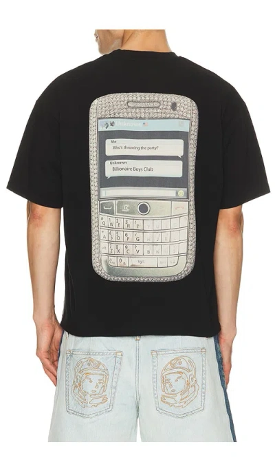 Billionaire Boys Club Text Cropped Tee In Black