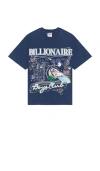 Billionaire Boys Club To The Moon Cropped Tee In Blue