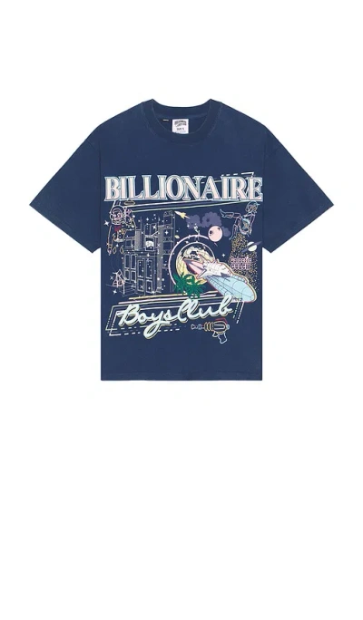 Billionaire Boys Club To The Moon Cropped Tee In Blue
