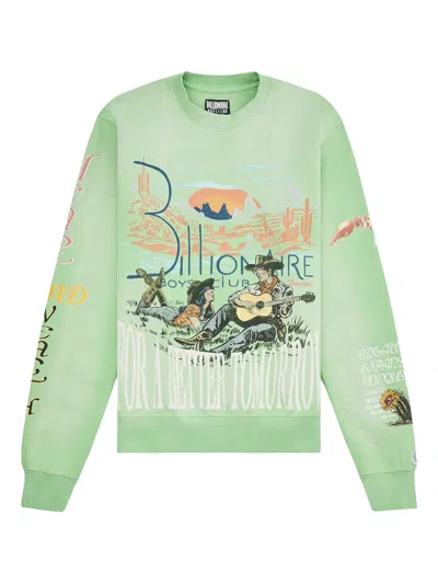 Billionaire Boys Club Tomorrow Sunset Graphic-print Sweatshirt In Green