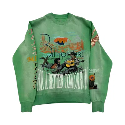 Pre-owned Billionaire Boys Club Tomorrow Sunset Sweatshirt 'abinsthe Green' | Men's Size S