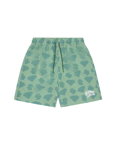 Billionaire Boys Club Kids' Tri-tone Diamonds & Dollars Swim Shorts In Green