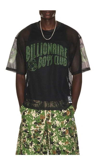 Billionaire Boys Club Varsity Short Sleeve Jersey In Black