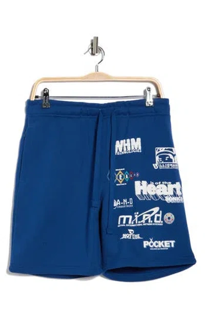 Billionaire Boys Club Whm Cotton Graphic Shorts In Blue