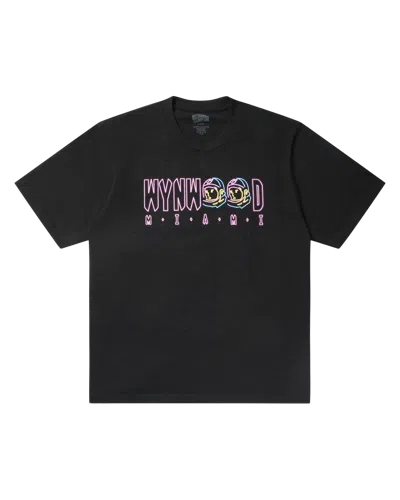 Billionaire Boys Club Kids' Wynwood Neon Logo Slub Tee In Black