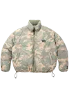 Billionaire Boys Club X First Down Reversible Down Jacket Fur/microft®/camouflage In Pistachio