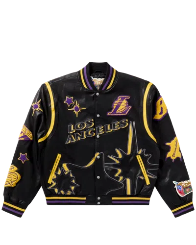 Billionaire Boys Club X Jeff Hamilton Kids' Bbc X Jeff Hamilton Lakers Varsity Jacket In Multi
