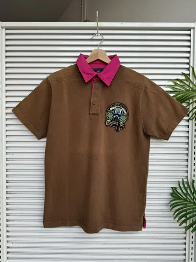 Pre-owned Billionaire Boys Club X Nigo Billionaire Boys Club Brown Rugby Polo Shirt / Travis Scott