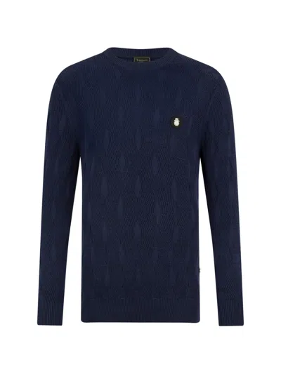 Billionaire Braides Roundneck Pullover In Blue