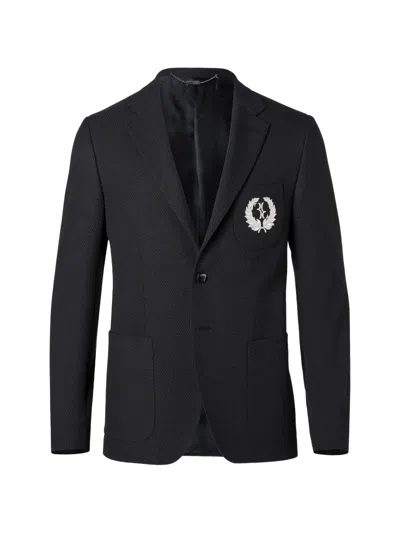 Billionaire Brent Logo-patch Single-breasted Blazer In Black