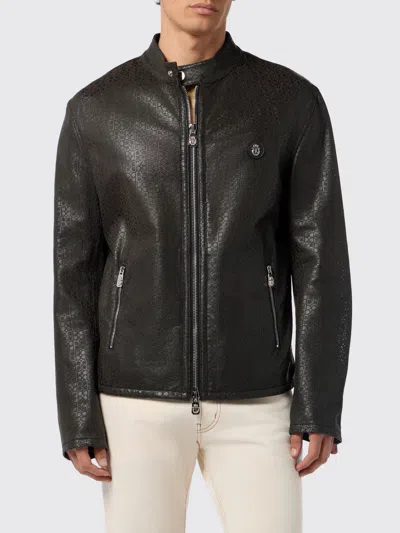 Billionaire Calfskin Biker Jacket In Brown