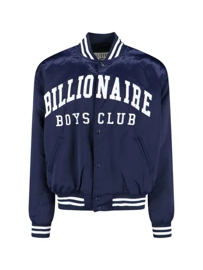 Billionaire College Bomber Jacket In Blue
