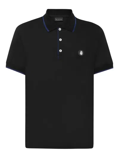Billionaire Contrast-trim Polo Shirt In Black