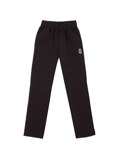 Billionaire Kids' Contrasting-embroidery Track Pants In Black