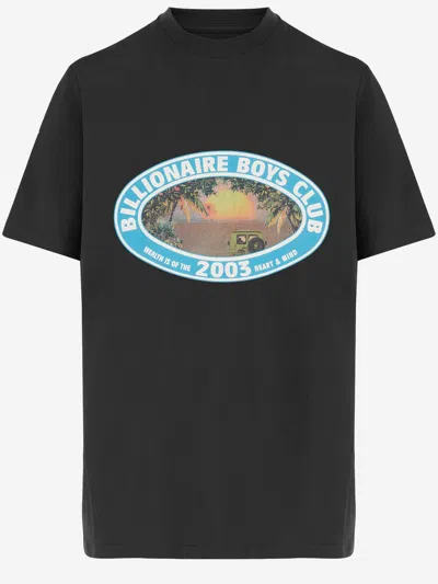 Billionaire Cotton T Shirt With Safari Print In Black