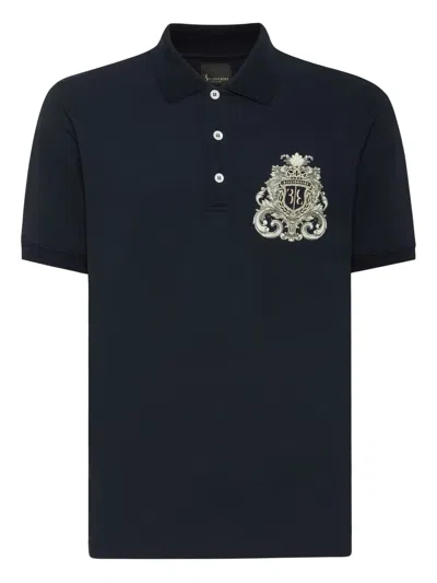 Billionaire Crest-embroidered Polo Shirt In Black