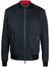 Billionaire Crest Monogram-print Bomber Jacket In Blue