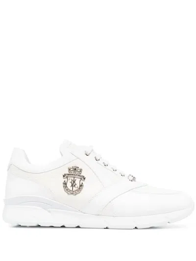 Billionaire Crest-motif Low Top Sneakers In White