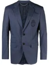 Billionaire Crest-motif Single-breasted Blazer In Blue