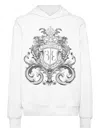 Billionaire Crest-print Hoodie In White