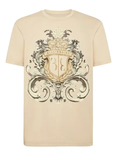 Billionaire Crest-print T-shirt In Brown