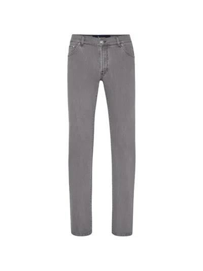 Billionaire Crest Rivets Five-pocket Jeans In Gray