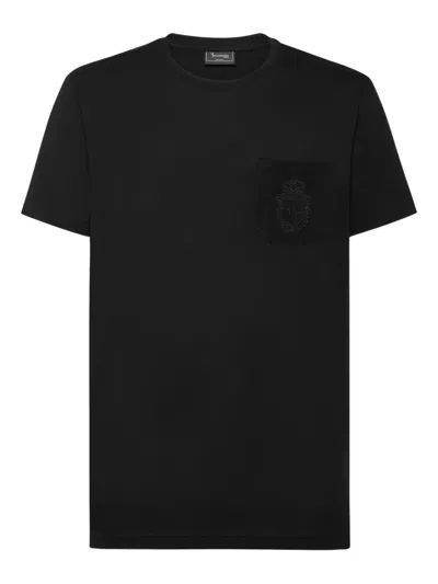 Billionaire Crest Round-neck T-shirt In Black