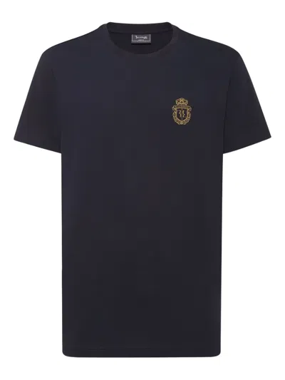 Billionaire Crest Round-neck T-shirt In Blue