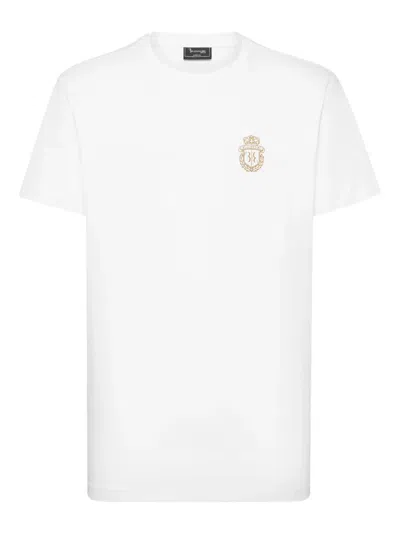 Billionaire Crest Round-neck T-shirt In White