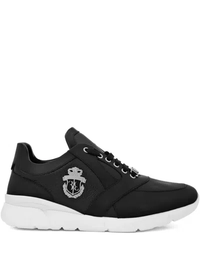 Billionaire Crest Runner Sneakers In Black