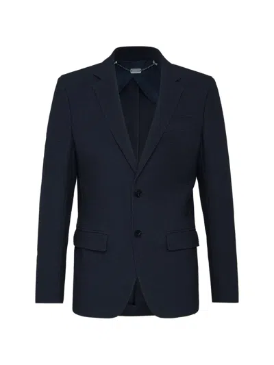 Billionaire Crest Single-breasted Blazer In Blue