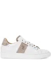 Billionaire Crocodile-effect Leather Sneakers In White