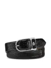 Billionaire Crocodile-embossed Leather Belt In Black
